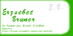 erzsebet bruner business card